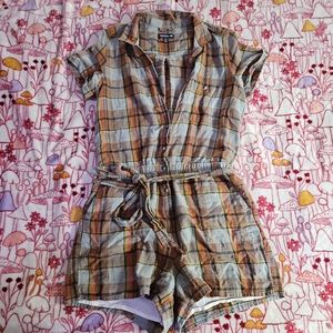 Toad&Co Plaid Camp Cove Romper Sz M